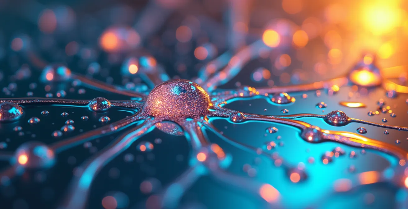 Makroaufnahme von Gehirnsynapsen, die neue Verbindungen als Symbol für Sprachenlernen und neue Perspektiven bilden