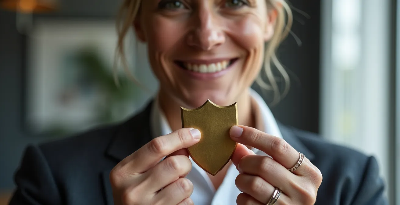Symbolische Darstellung der Auflassungsvormerkung als Schutz beim Immobilienkauf