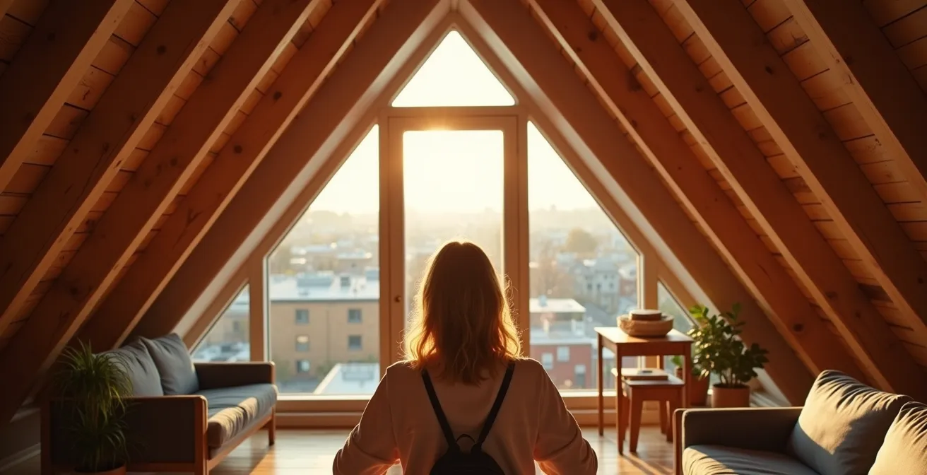 Ausgebautes Dachgeschoss mit modernem Wohnraum und optimaler Raumnutzung