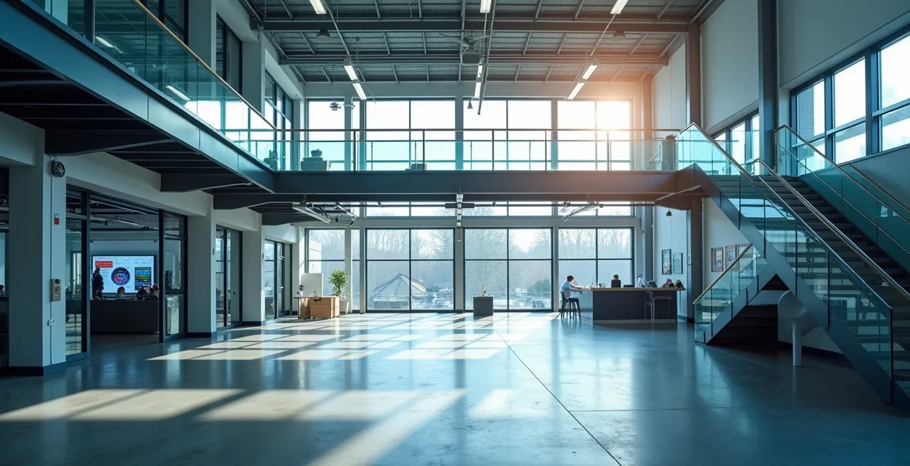 Visualisierung eines diversifizierten Geschäftsmodells mit mehreren Säulen