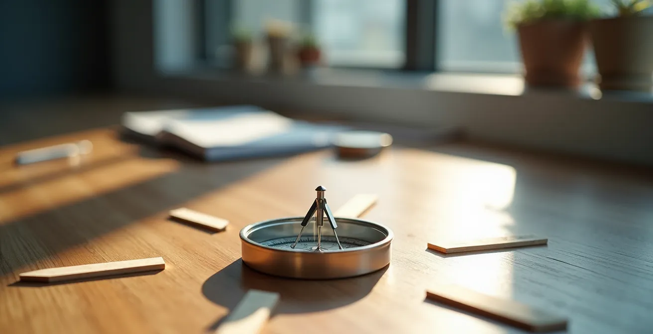 Strategischer Review-Prozess für Unternehmensleitbild visualisiert